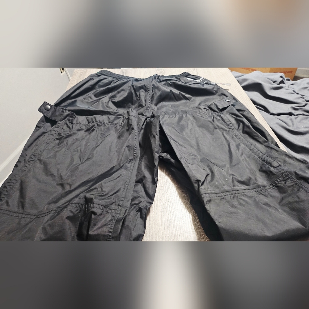 Mens Field & Stream packable rain pants black size SM